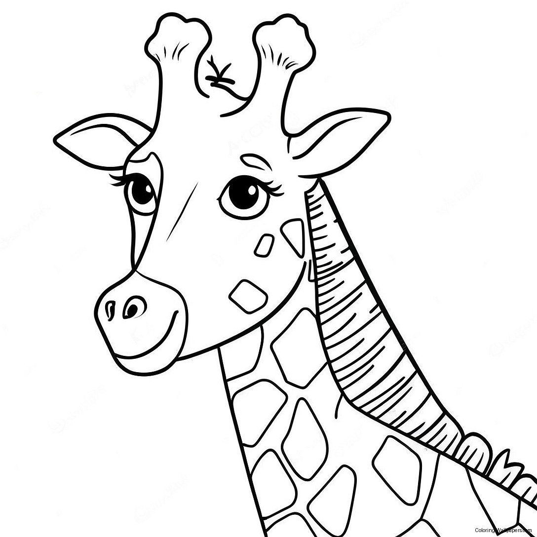 Giraffe With Colorful Spots Coloring Page 1700