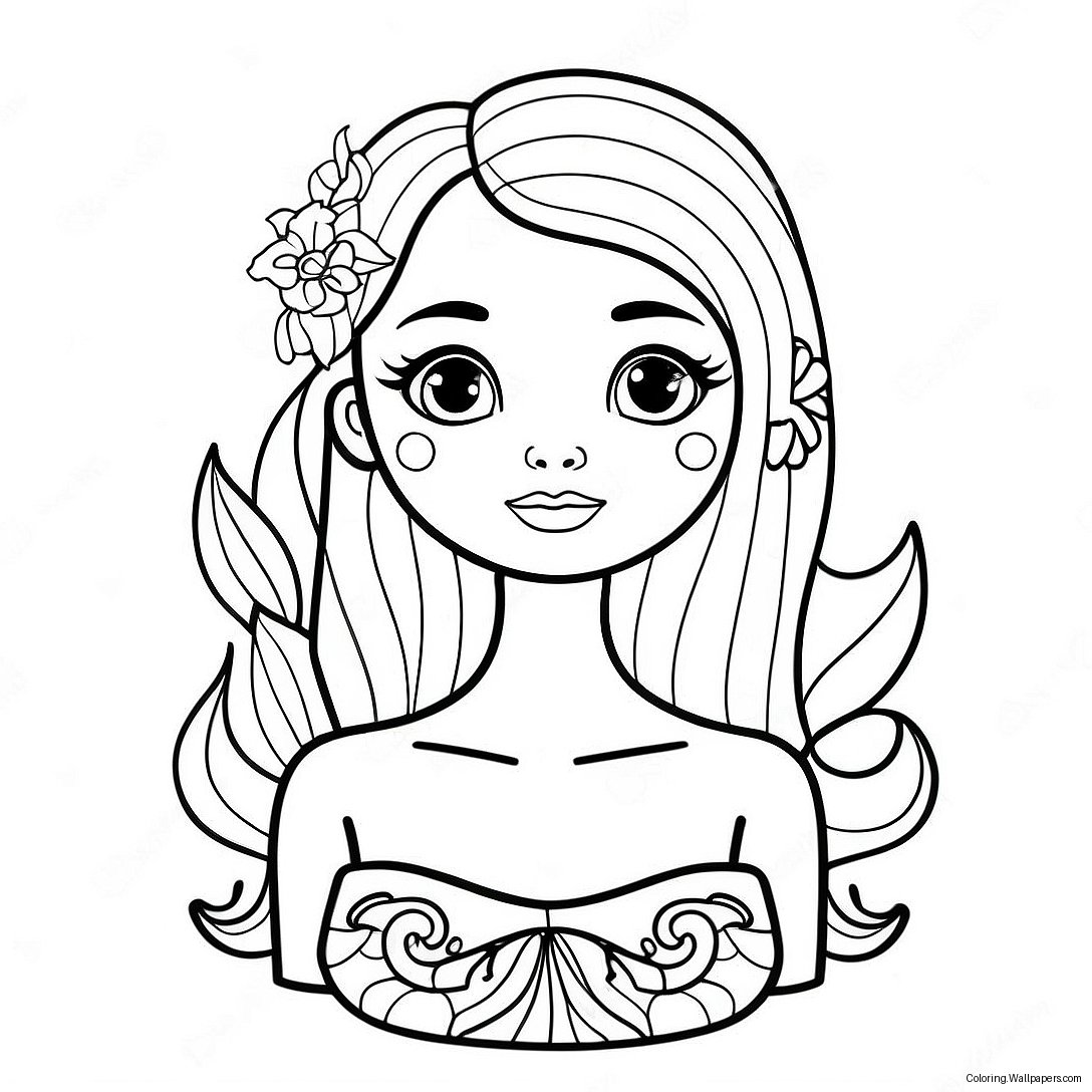 Girl Body Outline Coloring Page 36418