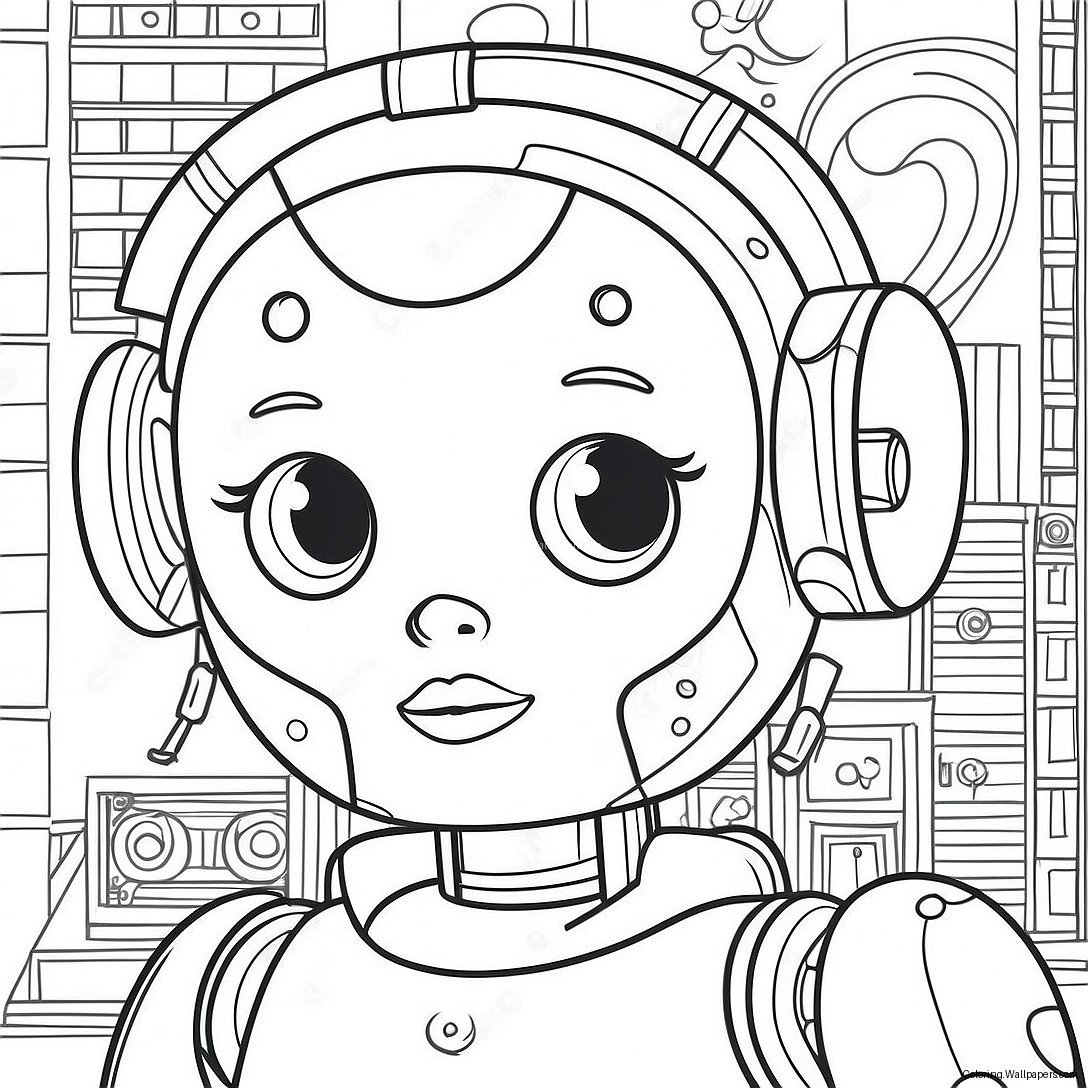 Page À Colorier De Robot Fille 53938