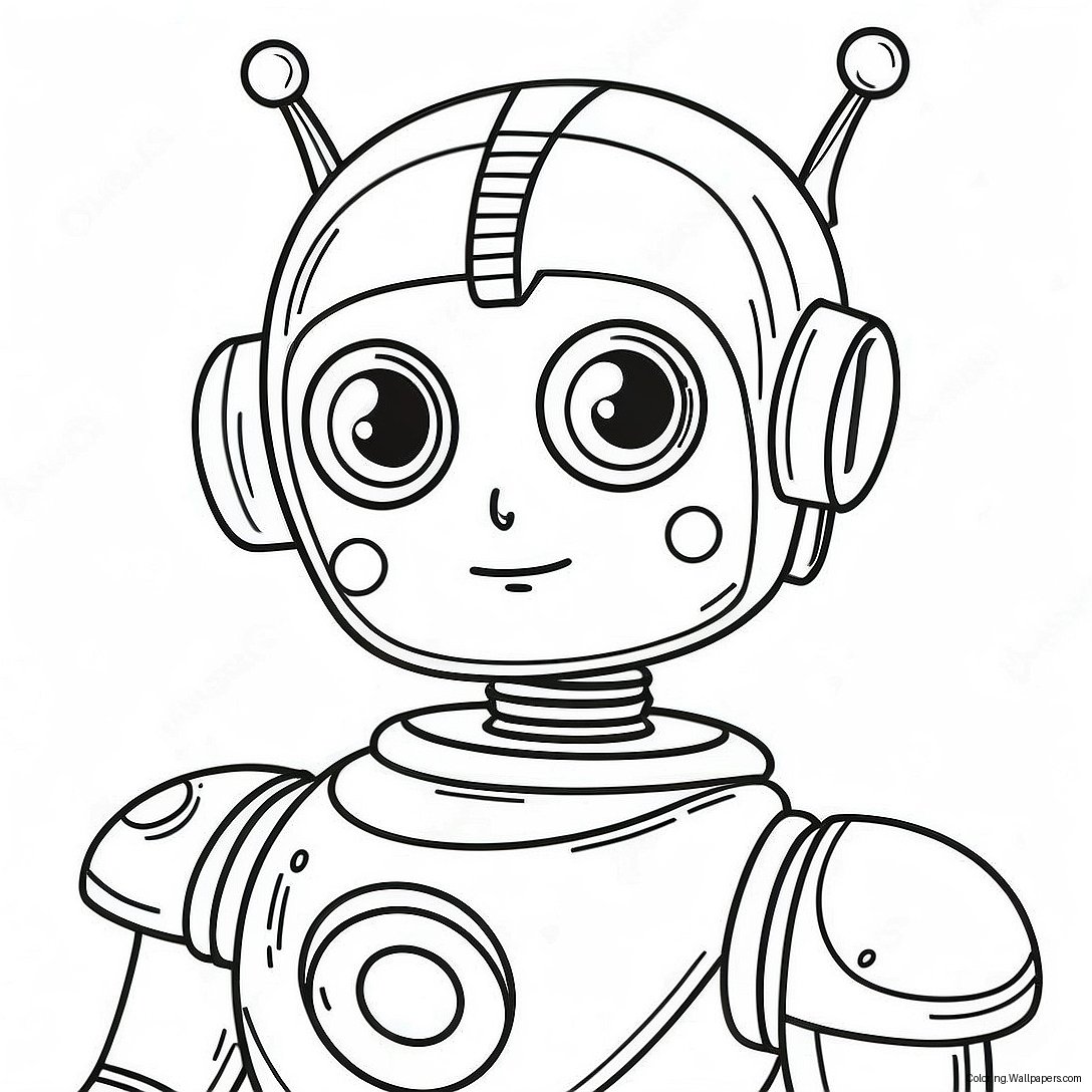 Kız Robot Boyama Sayfası 53940