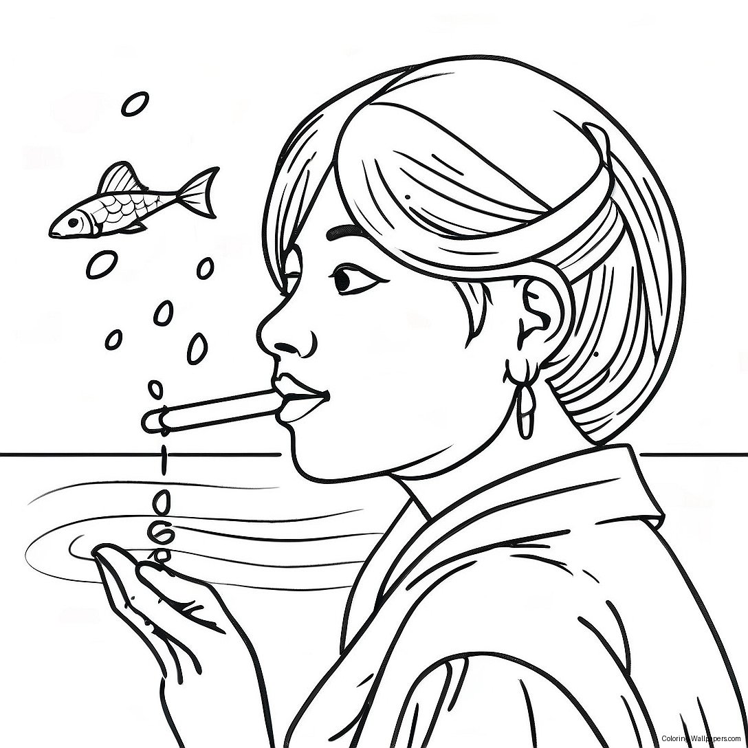 Giyu Tomioka With Water Breathing Techniques Coloring Page 21526