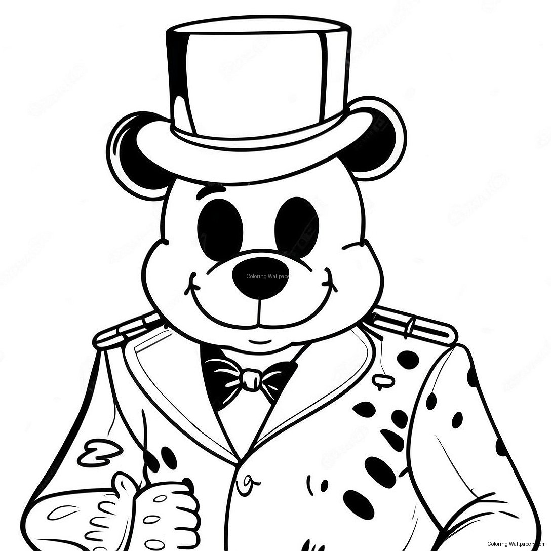 Glamorous Glamrock Freddy Coloring Page 54583