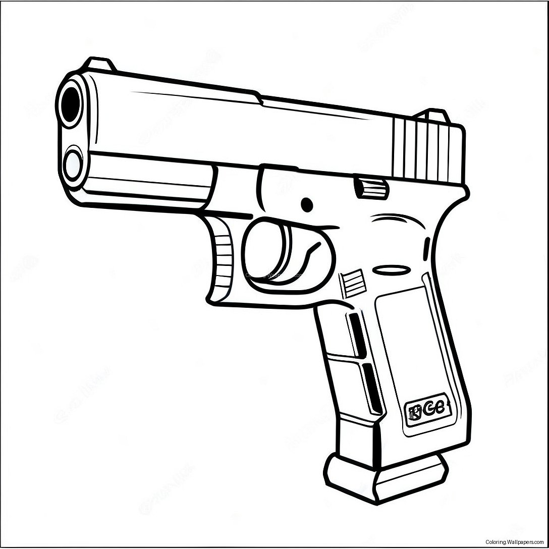 Page À Colorier De Glock Avec Silencieux 36145