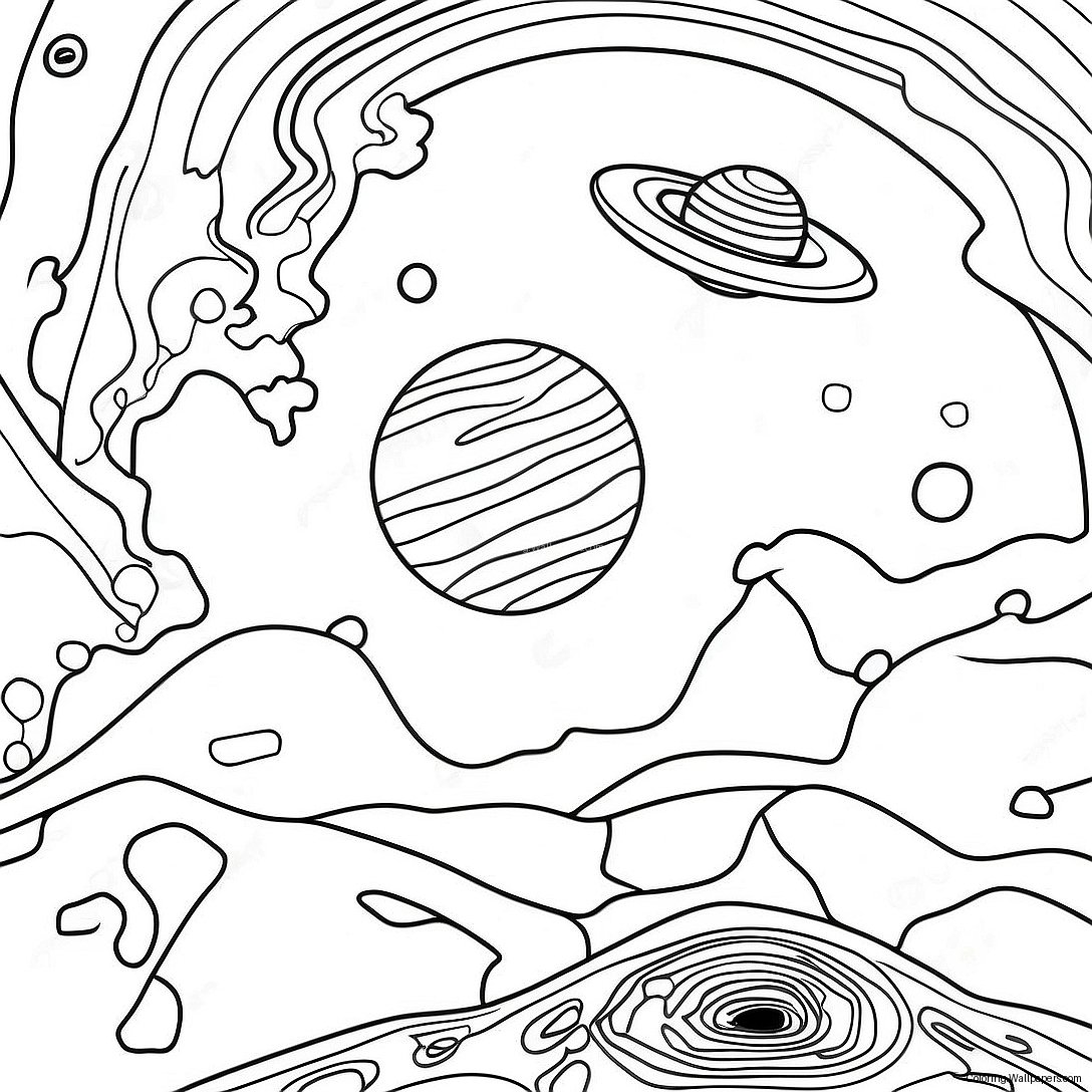 Glow In The Dark Outer Space Coloring Page 40494