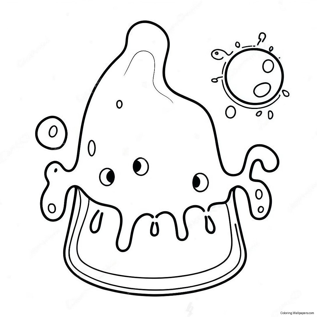 Glowing Neon Slime Coloring Page 6083