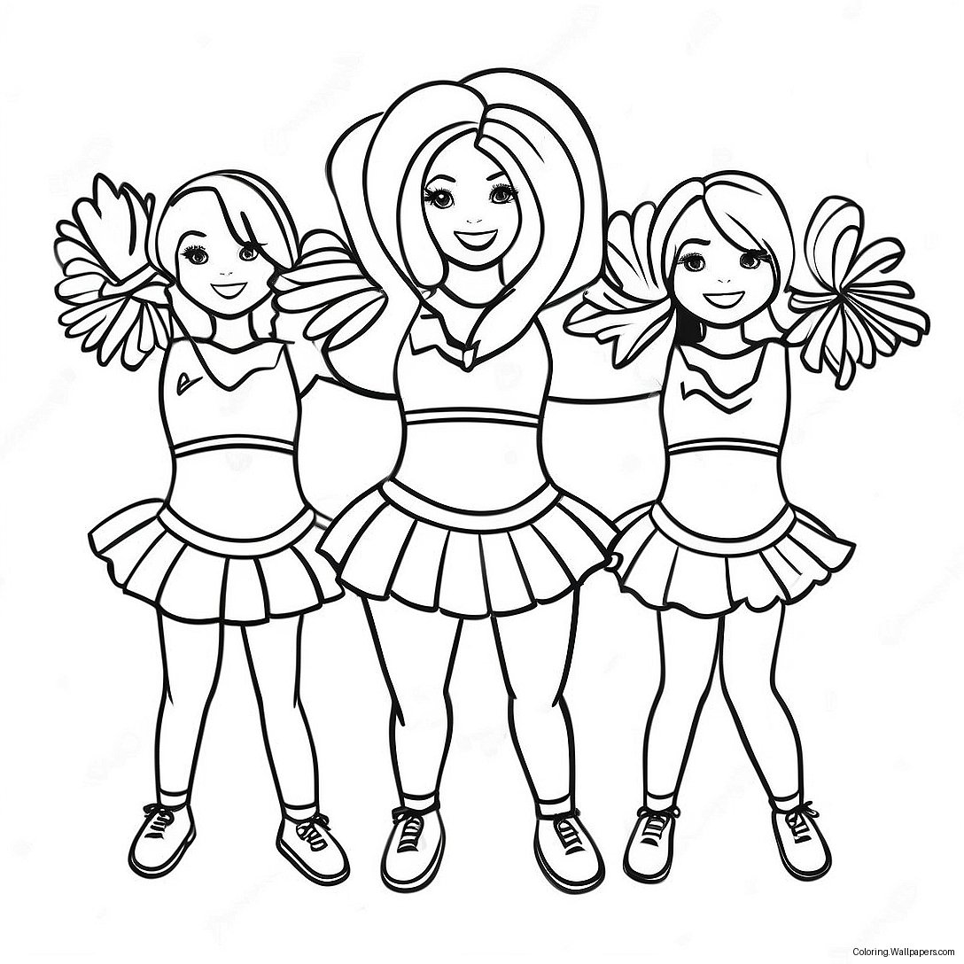 Pagina Da Colorare Di Cheerleaders Della Squadra 46851