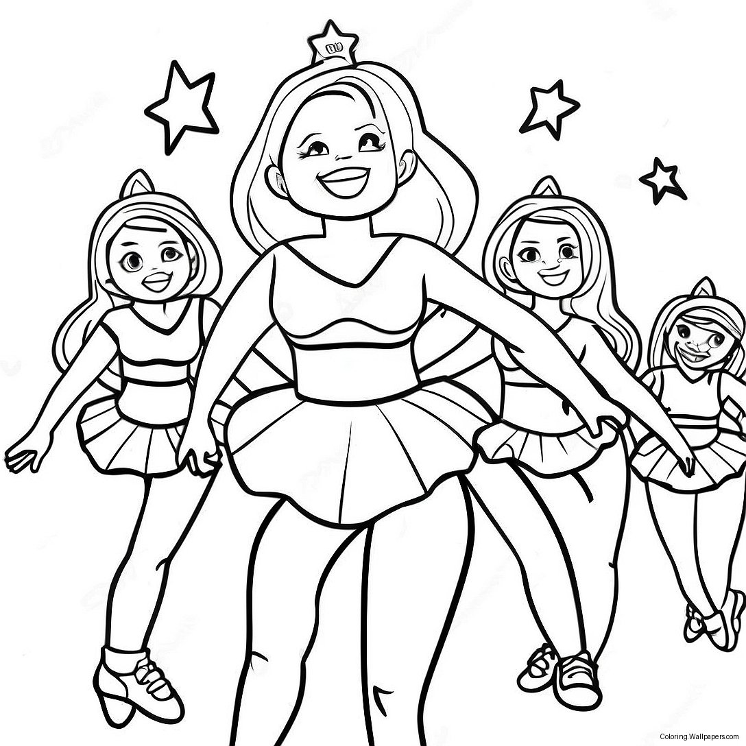 Page À Colorier De Pom-Pom Girls De L'équipe 46852