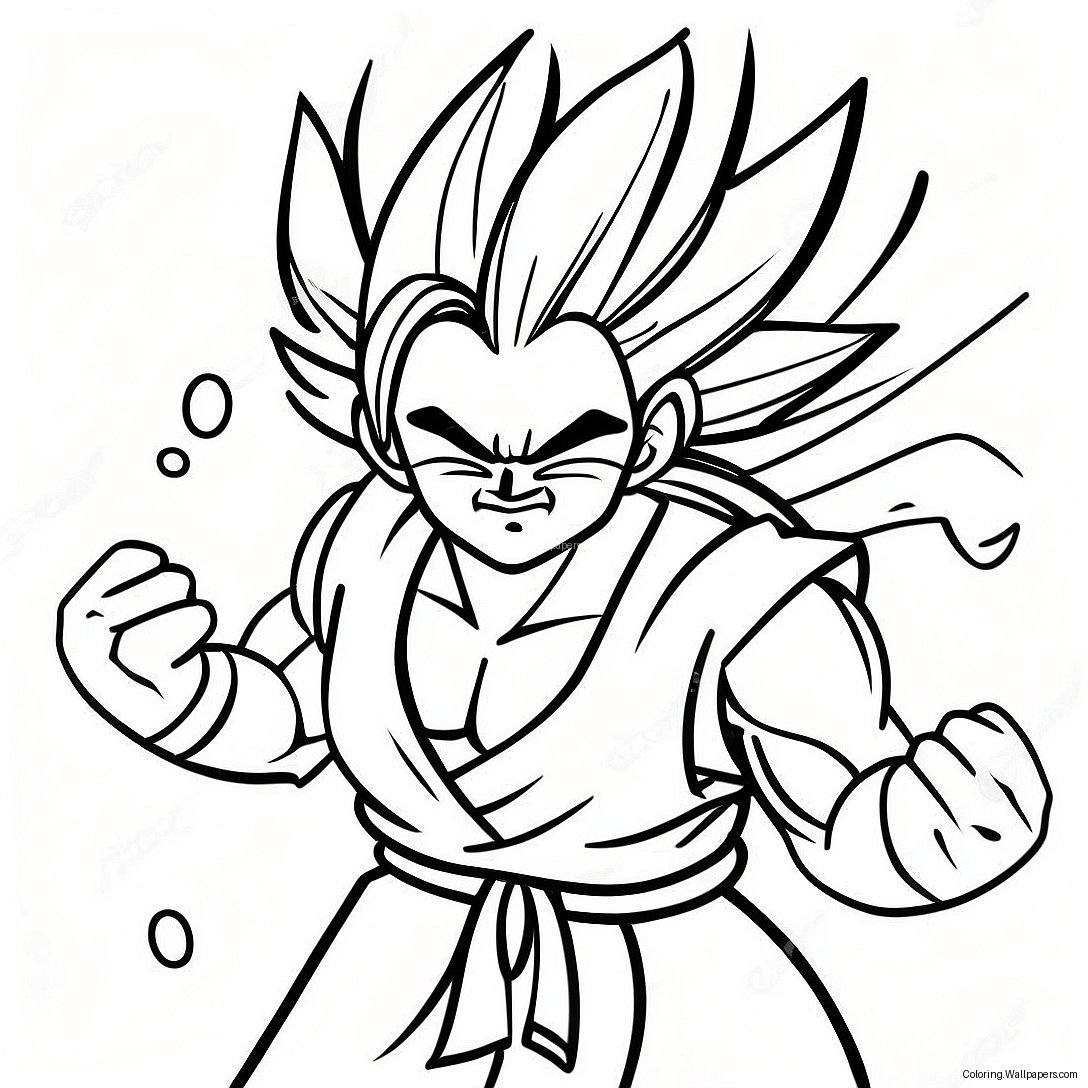 Gogeta Fusion Dance Coloring Page 6919