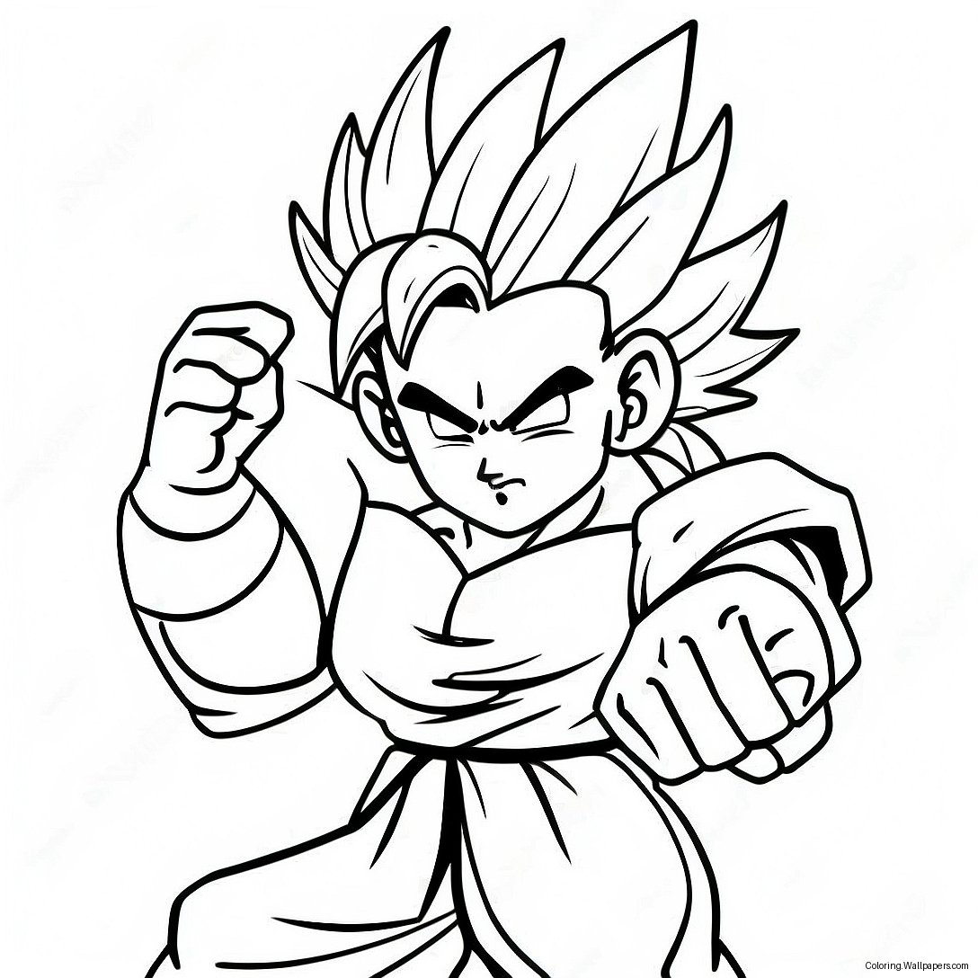 Página Para Colorir Dança De Fusão Do Gogeta 6920