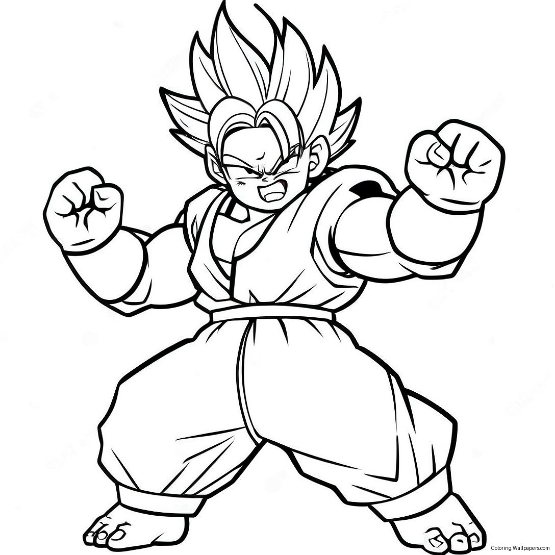 Gohan Beast I Aktion Målarbild 11094