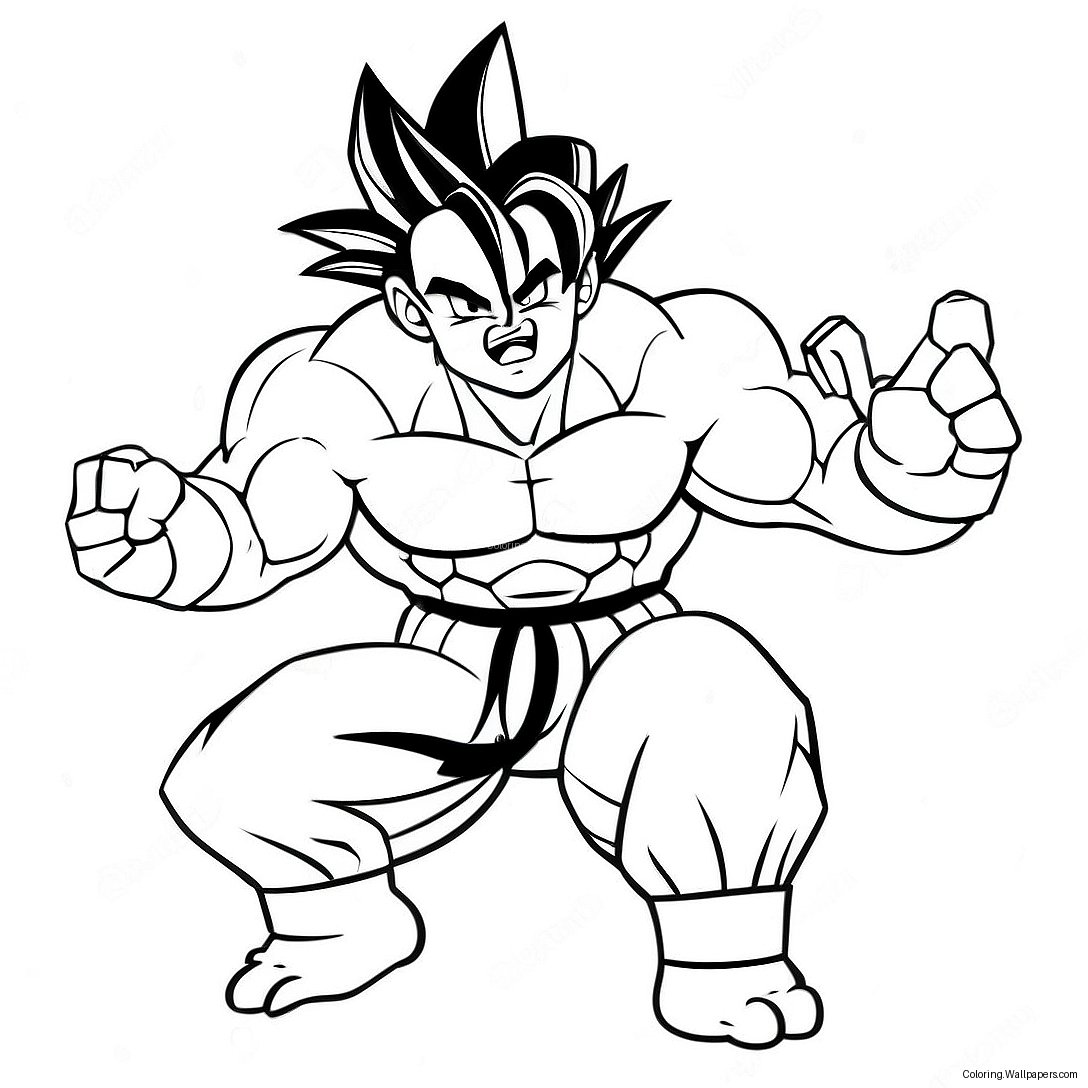 Gohan Beast Transformation Coloring Page 11090