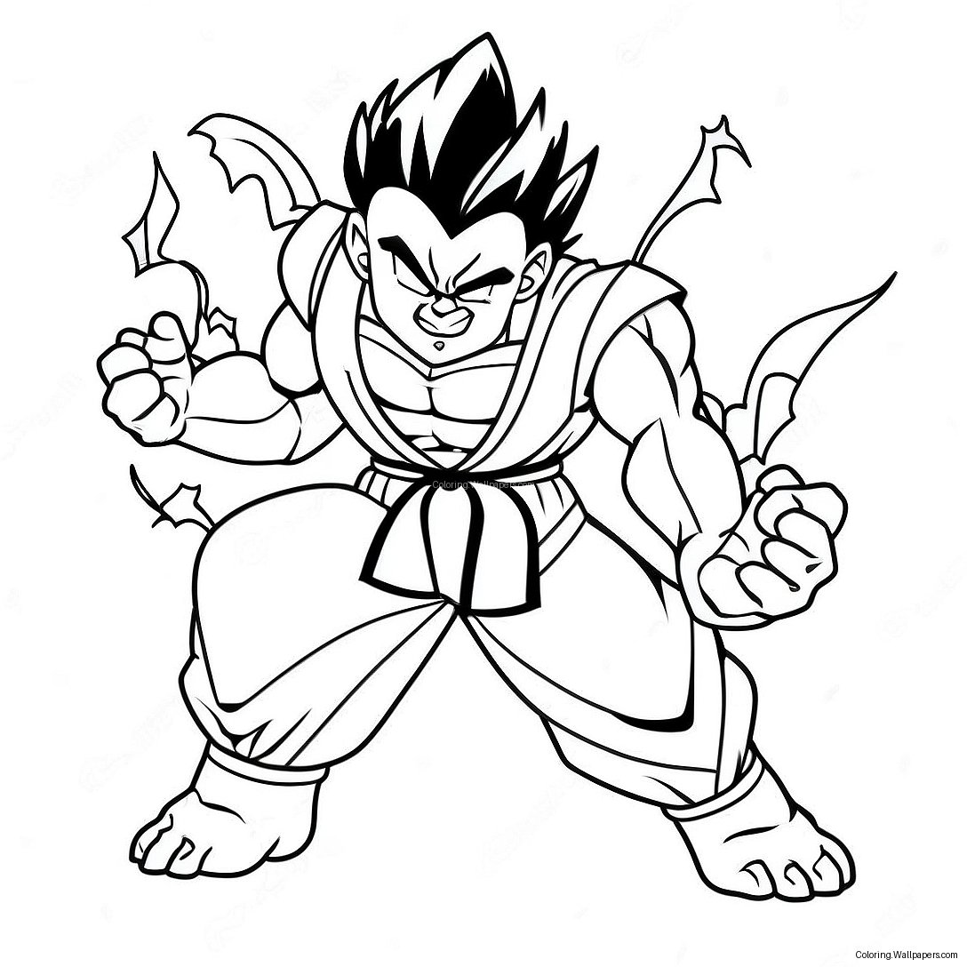 Gohan Beast Transformation Coloring Page 11092