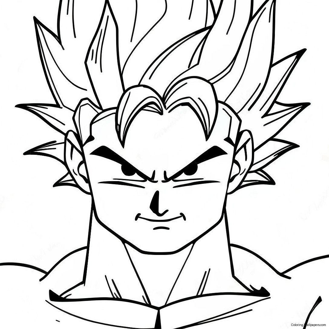 Gohan Super Saiyan 2 Intense Battle Coloring Page 45483