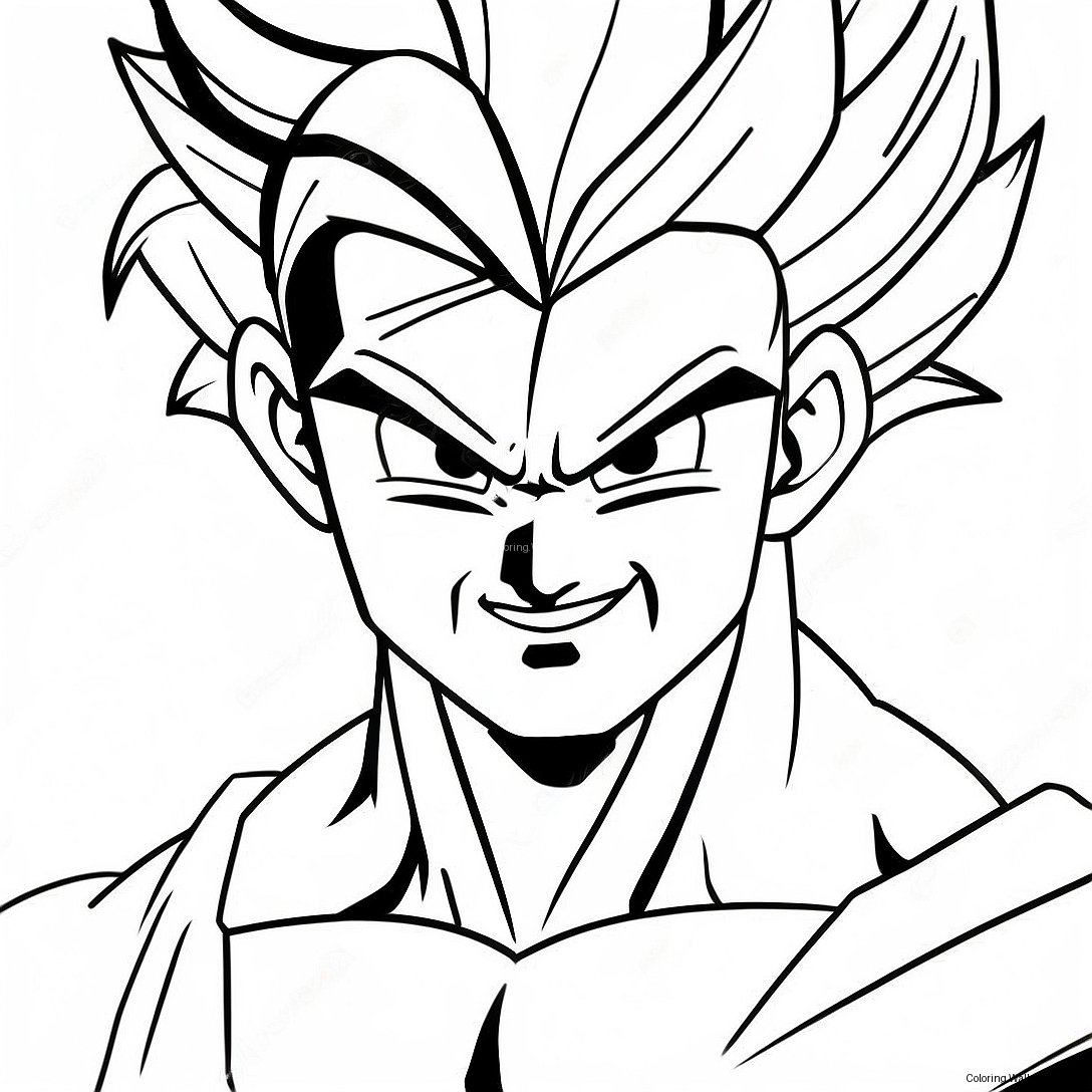 Gohan Super Saiyan 2 Intensiver Kampf Ausmalbild 45484