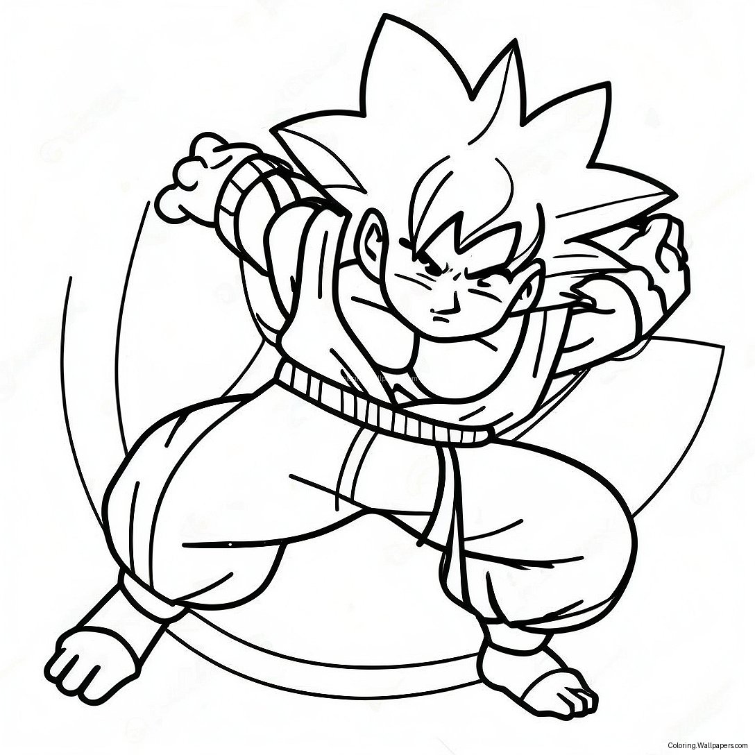 Goku In Epic Battle Coloring Page 56665