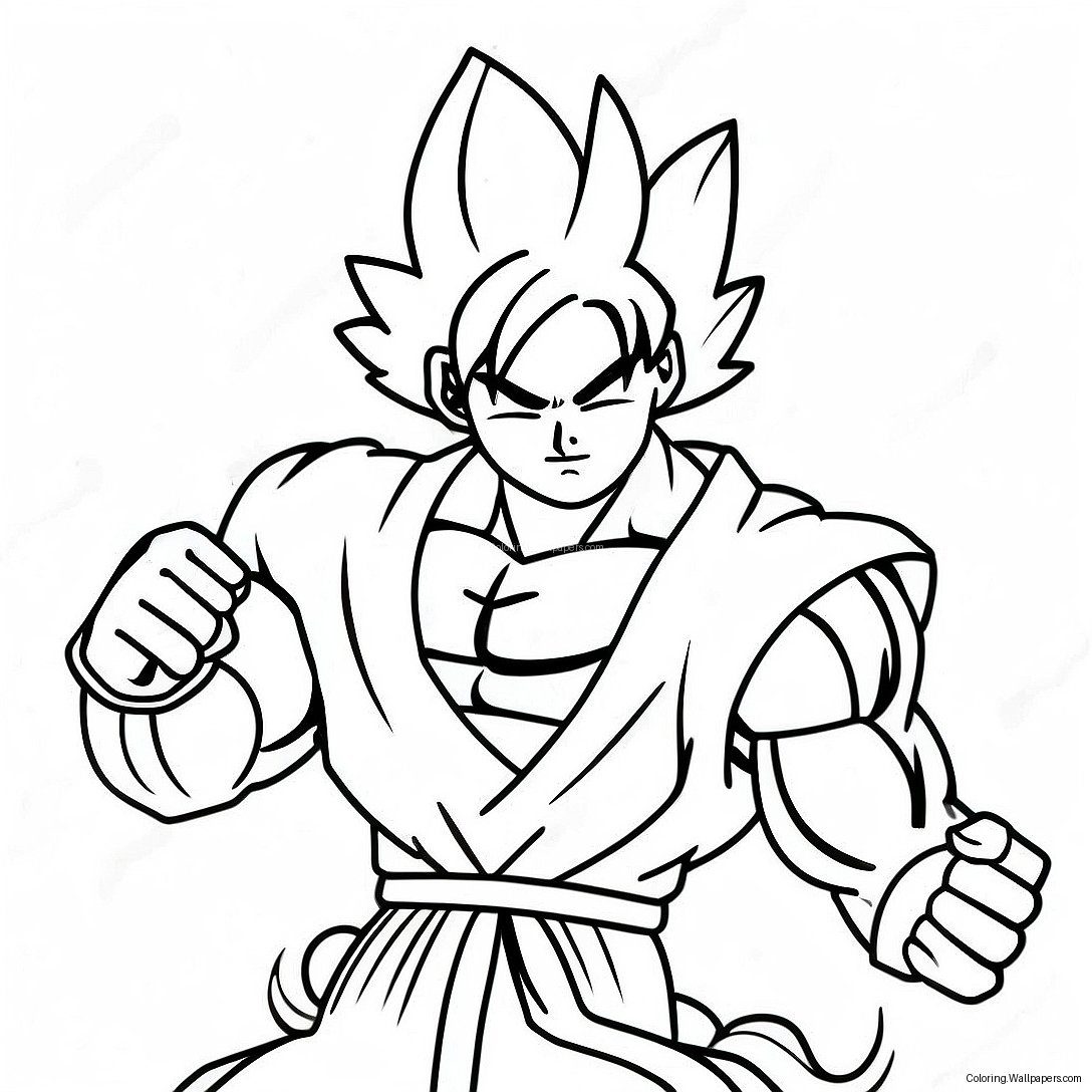 Goku In Epic Battle Coloring Page 56668