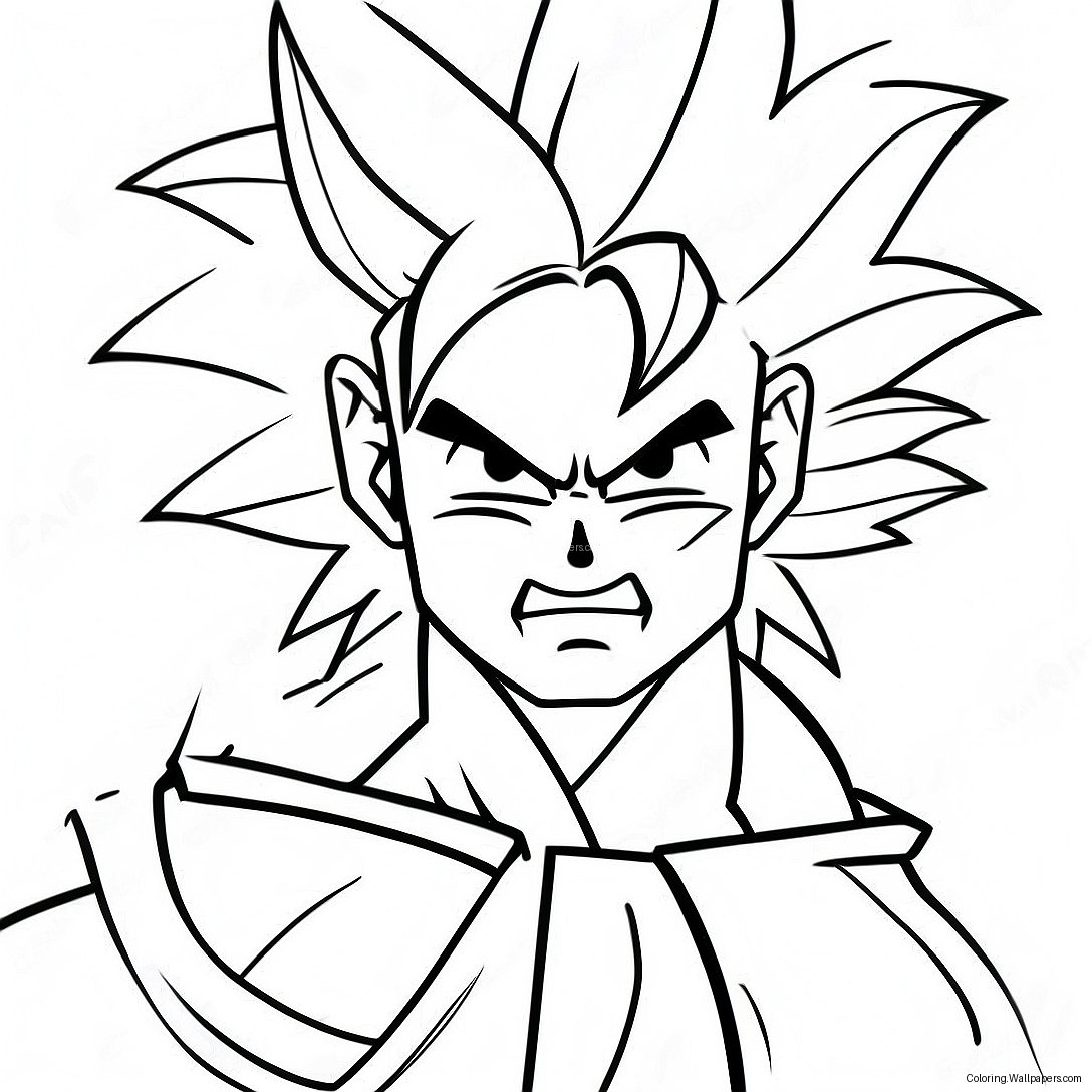 Goku Super Saiyan 4 In Action Coloring Page 22298