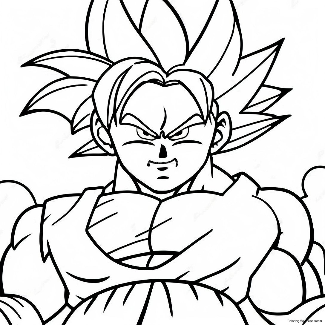 Goku Super Saiyan 4 I Aksjon Fargeleggingsark 22299