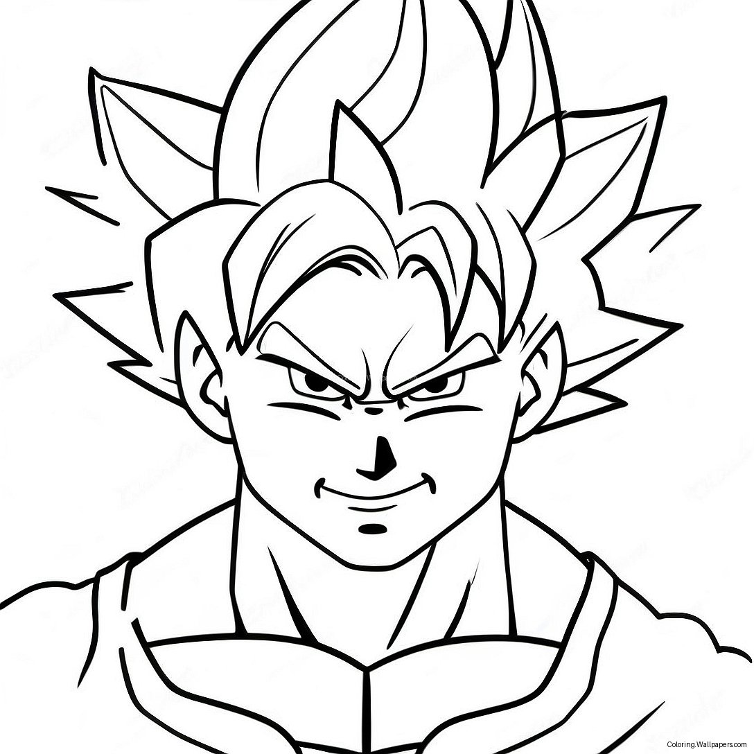 Pagini De Colorat Cu Goku Super Saiyan Transformare 47002