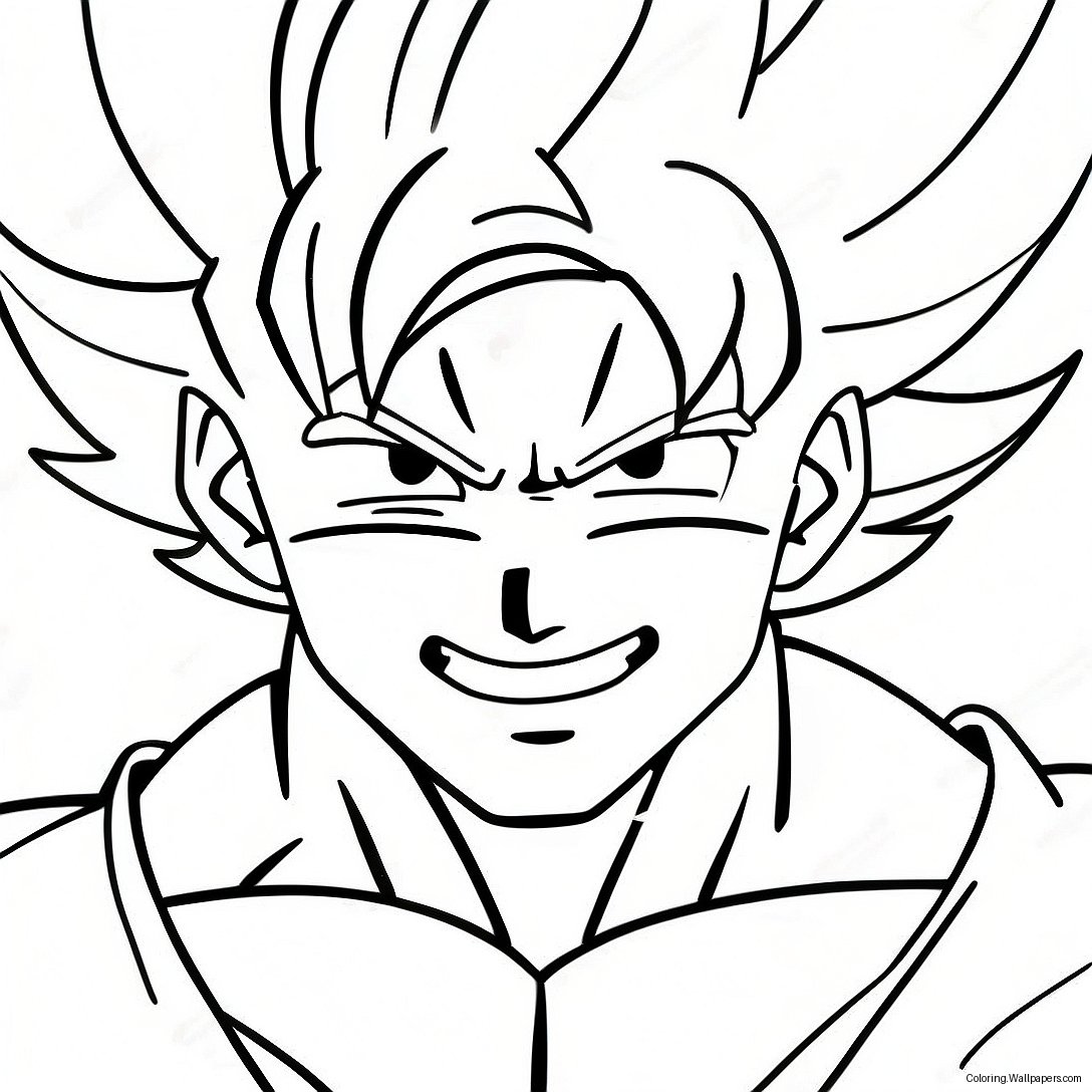 Goku Super Saiyan Transformation Ausmalbild 47003