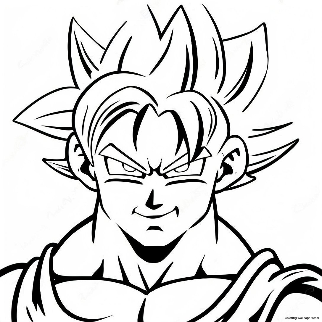 Pagini De Colorat Cu Goku Super Saiyan Transformare 47004