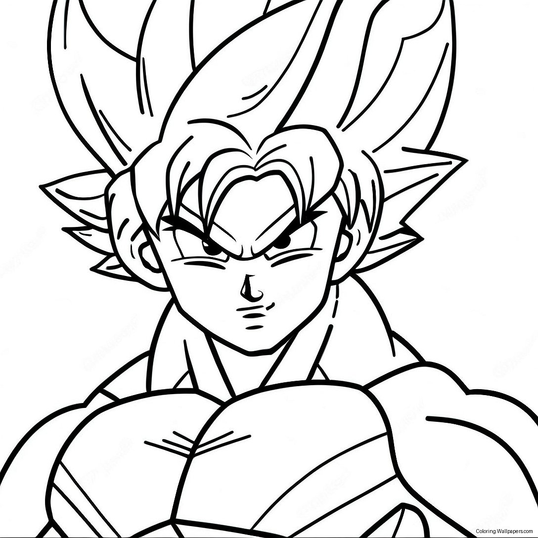 Goku Ultra Instinct Coloring Page 7802