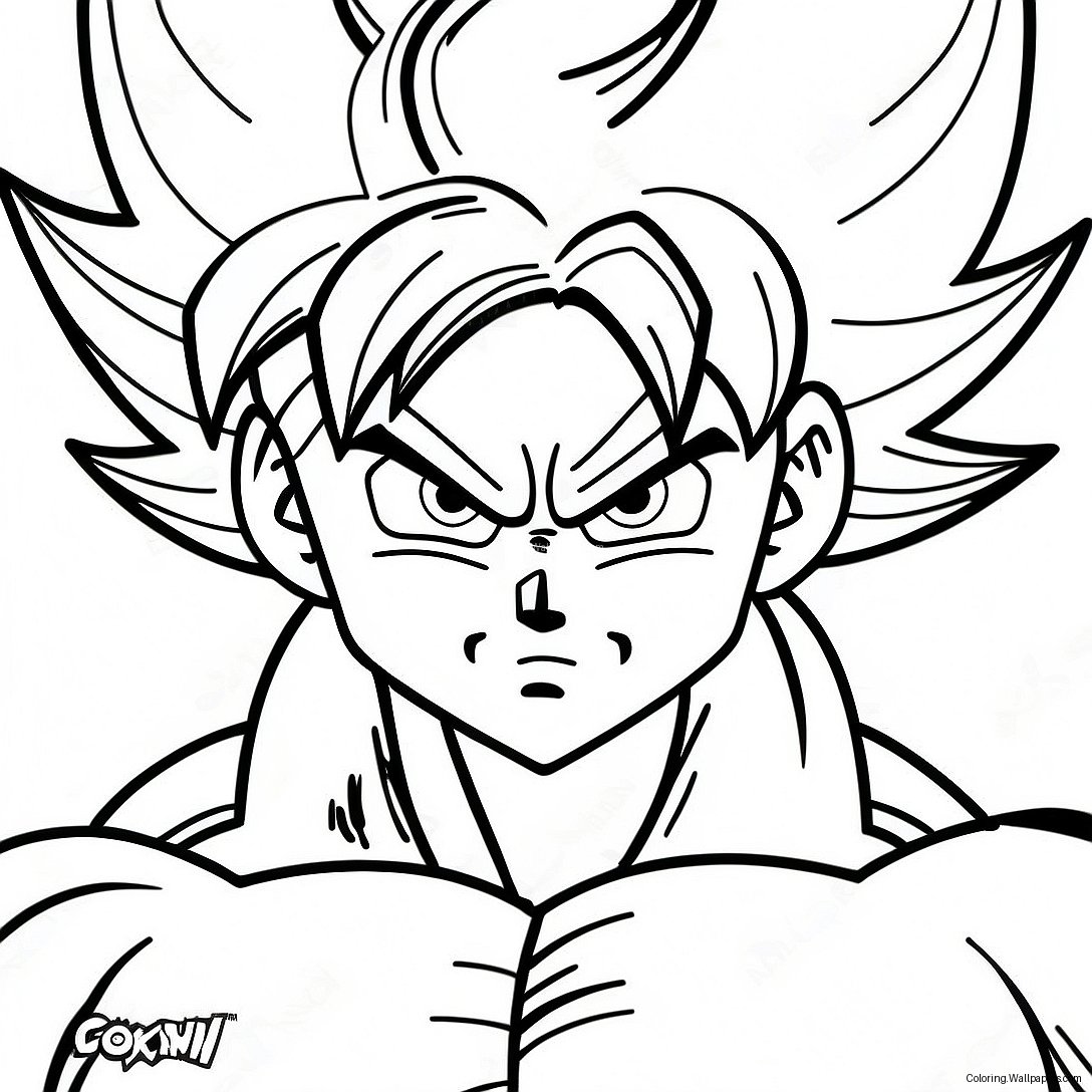 Goku Ultra Instinct Coloring Page 7803