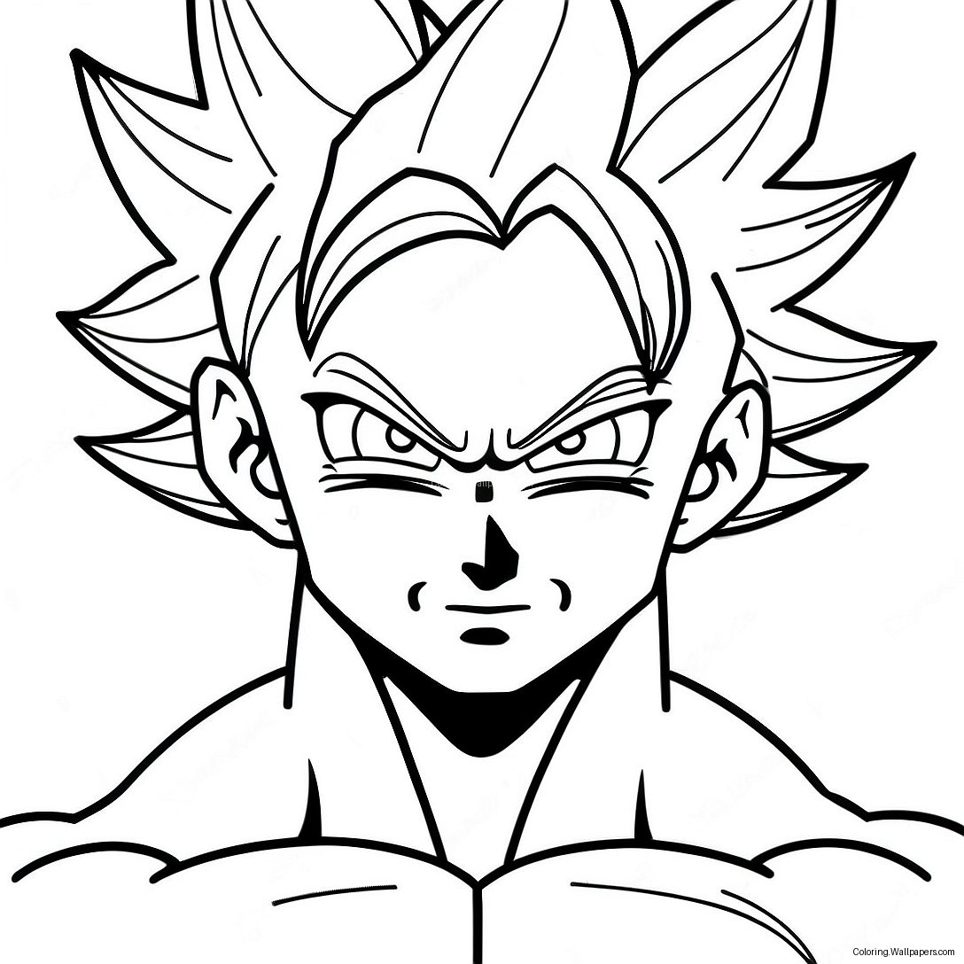 Goku Ultra Instinct Coloring Page 7804