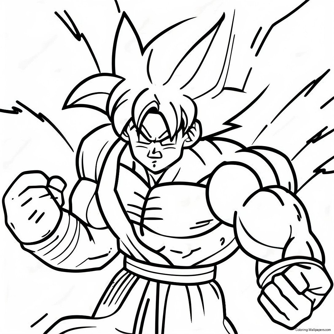 Goku Ultra Instinkt In Aktion Ausmalbild 7807