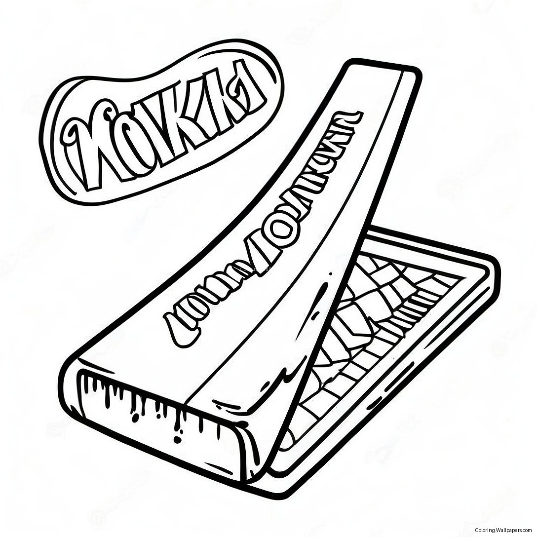 Golden Wonka Bar Coloring Page 38528