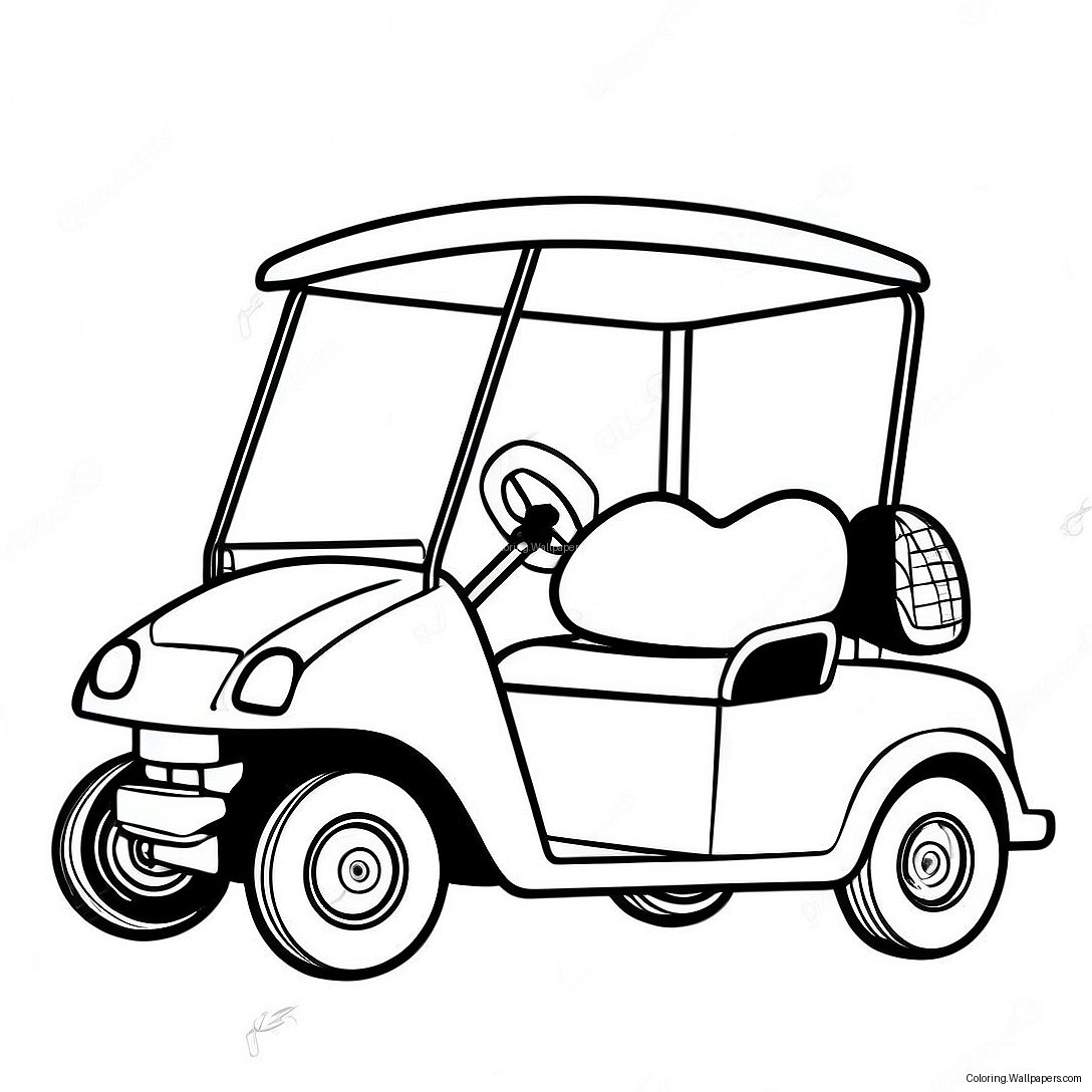 Página Para Colorear De Carrito De Golf 43374