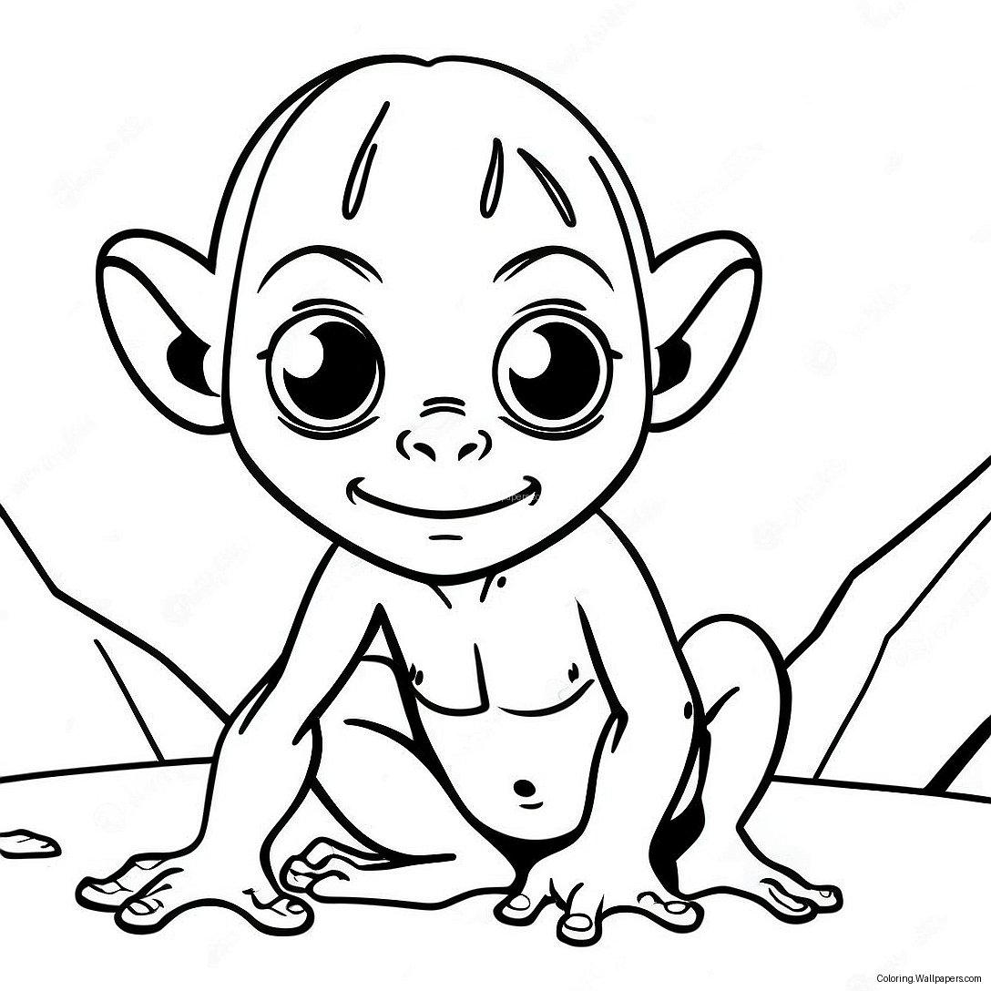 Gollum Con Il Prezioso Pagina Da Colorare 52475