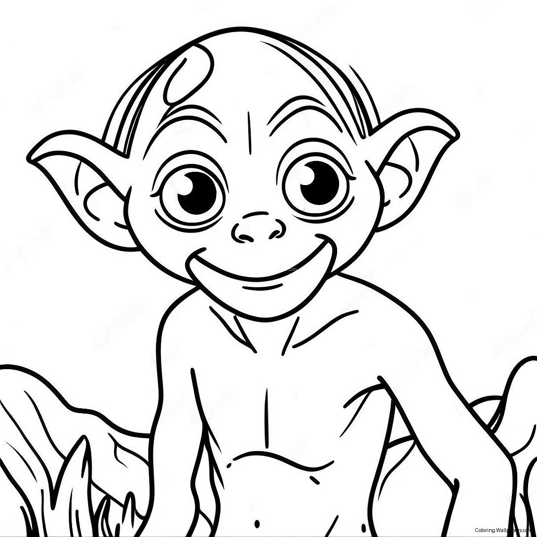 Gollum Con Il Prezioso Pagina Da Colorare 52476