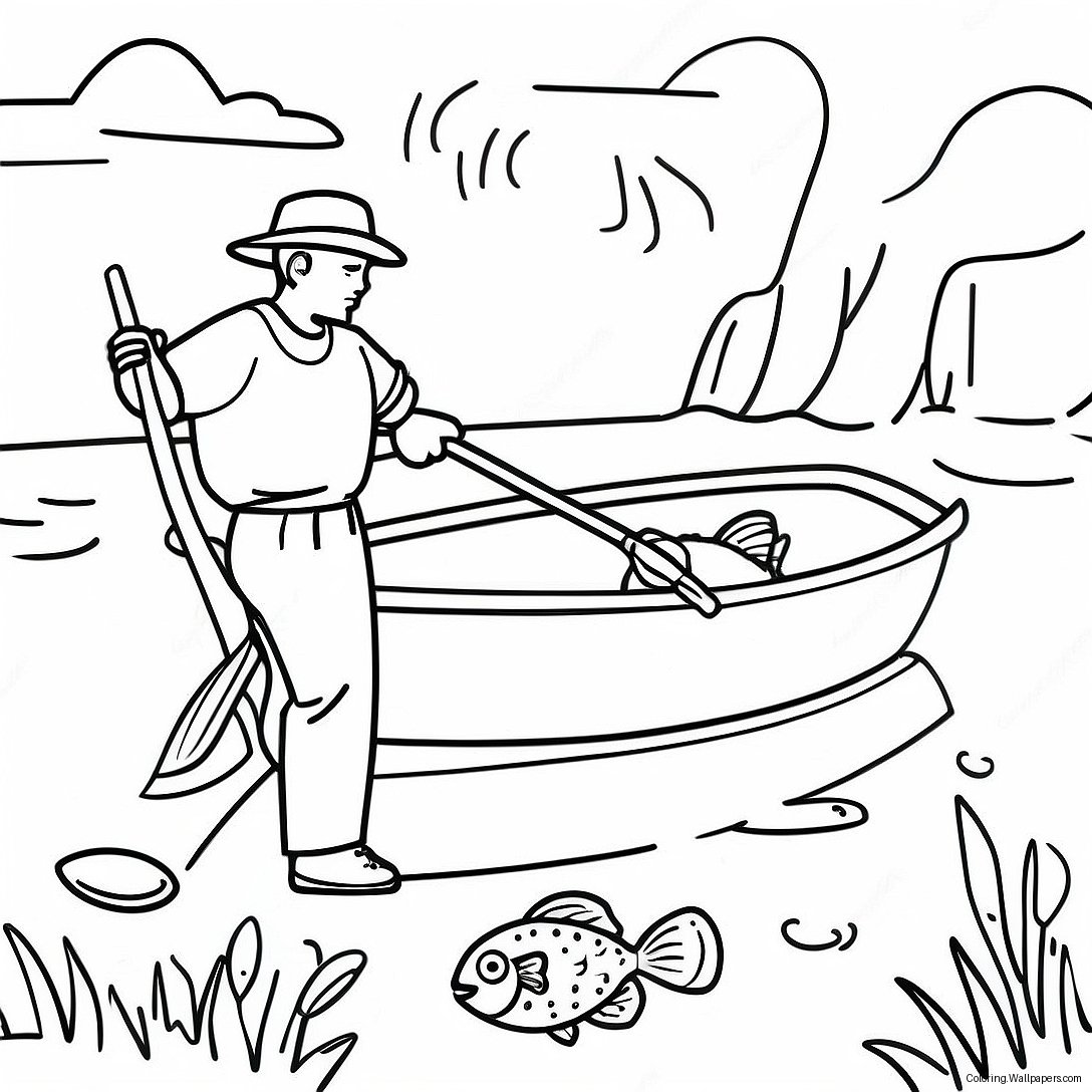 Gone Fishing Coloring Page 35590