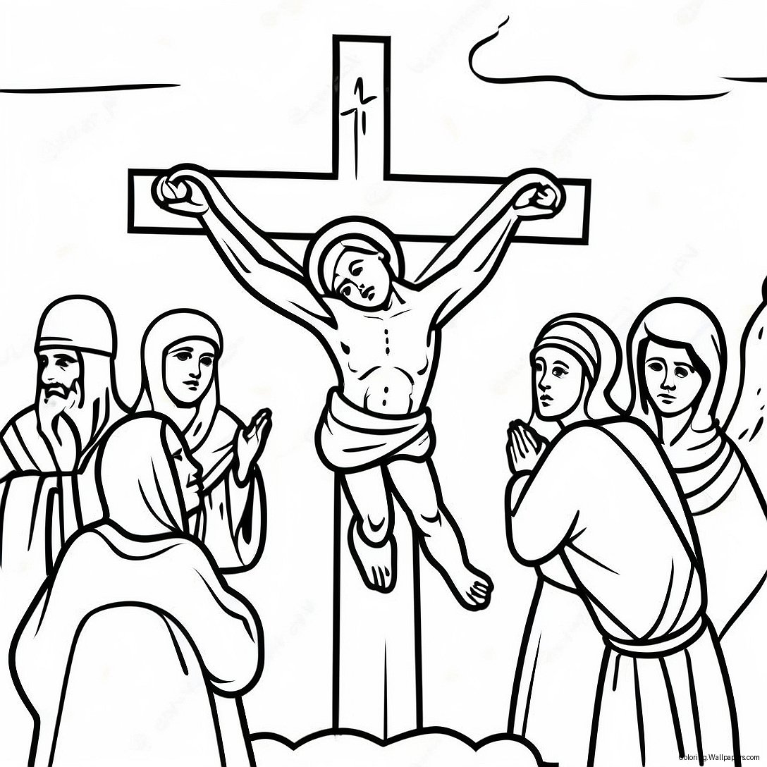 Good Friday Religious Coloring Page 10809