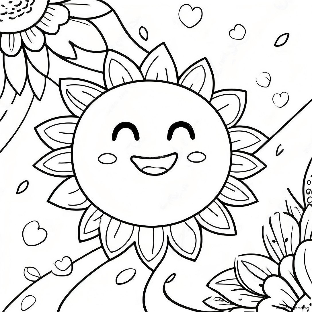 Good Vibes Only Happy Sunshine Coloring Page 49207