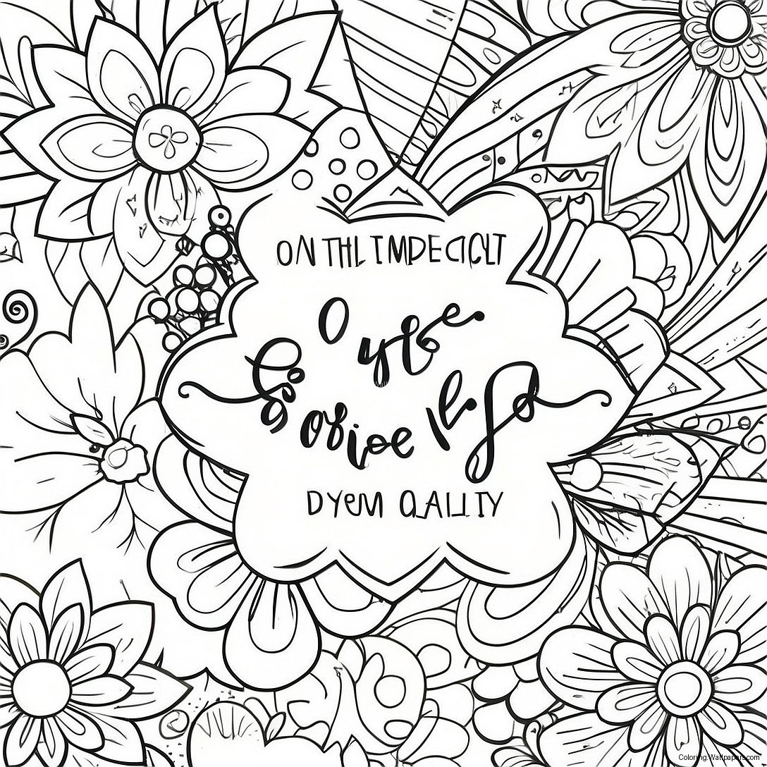 Good Vibes Only Inspirational Quotes Coloring Page 49220