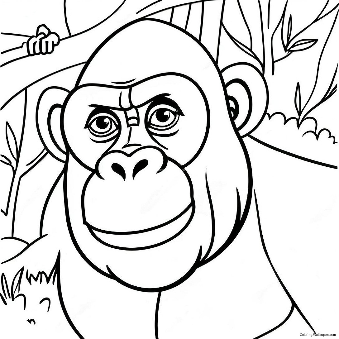 Gorilla Ausmalbild 977