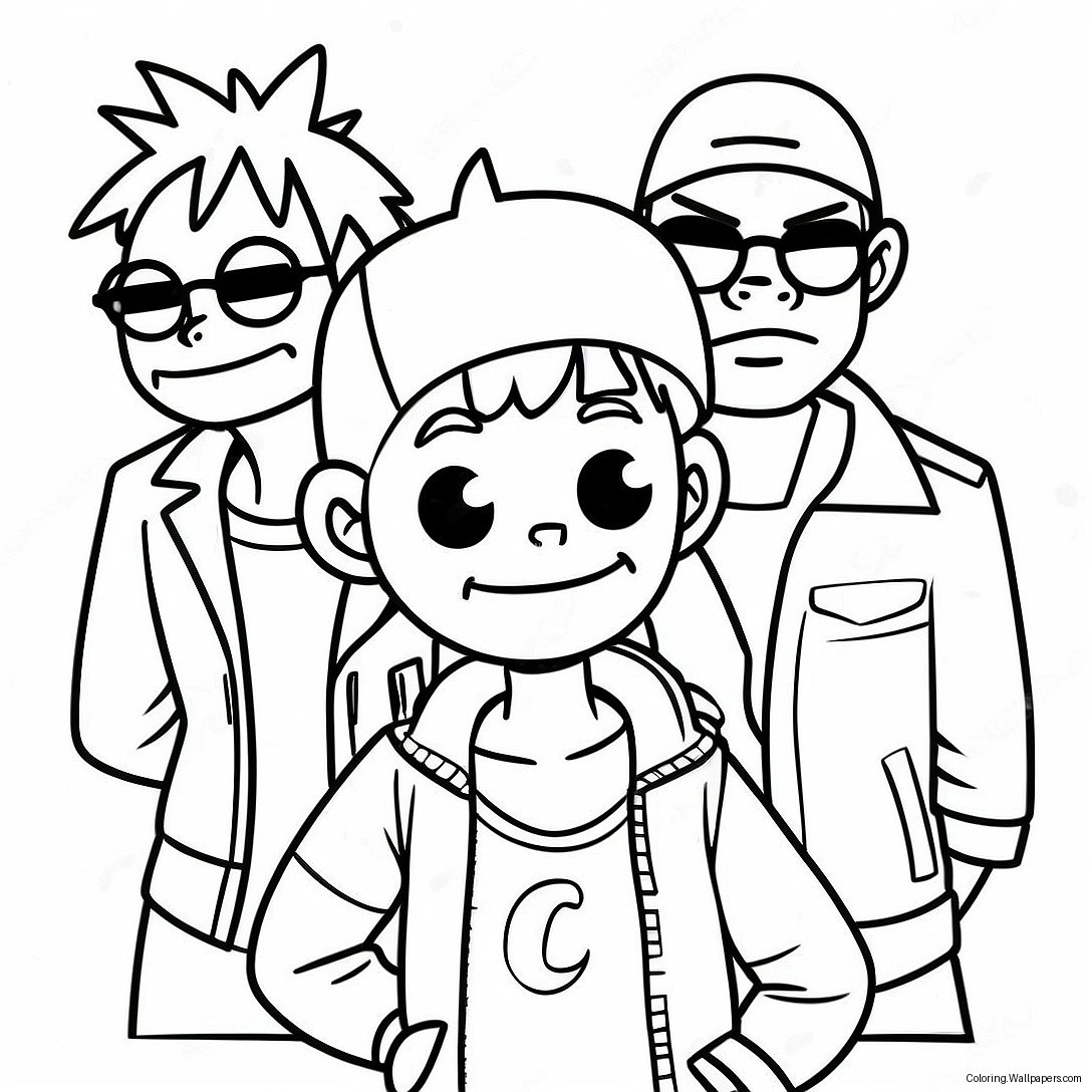 Gorillaz Boyama Sayfası 42365