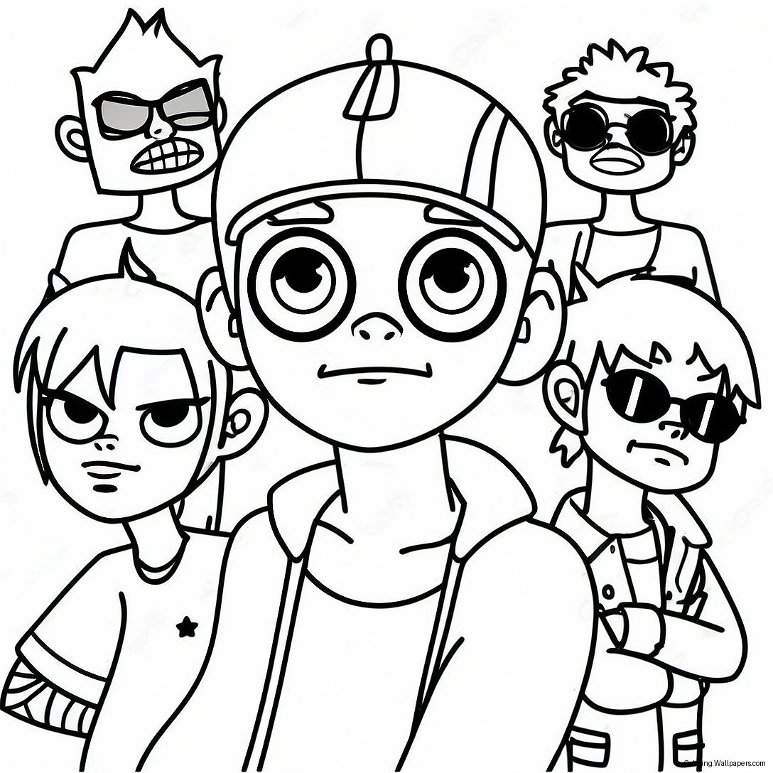 Gorillaz Coloring Page 42366