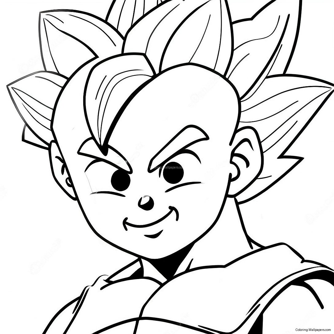 Goten Super Saiyan Muodossa Värittämissivu 26790