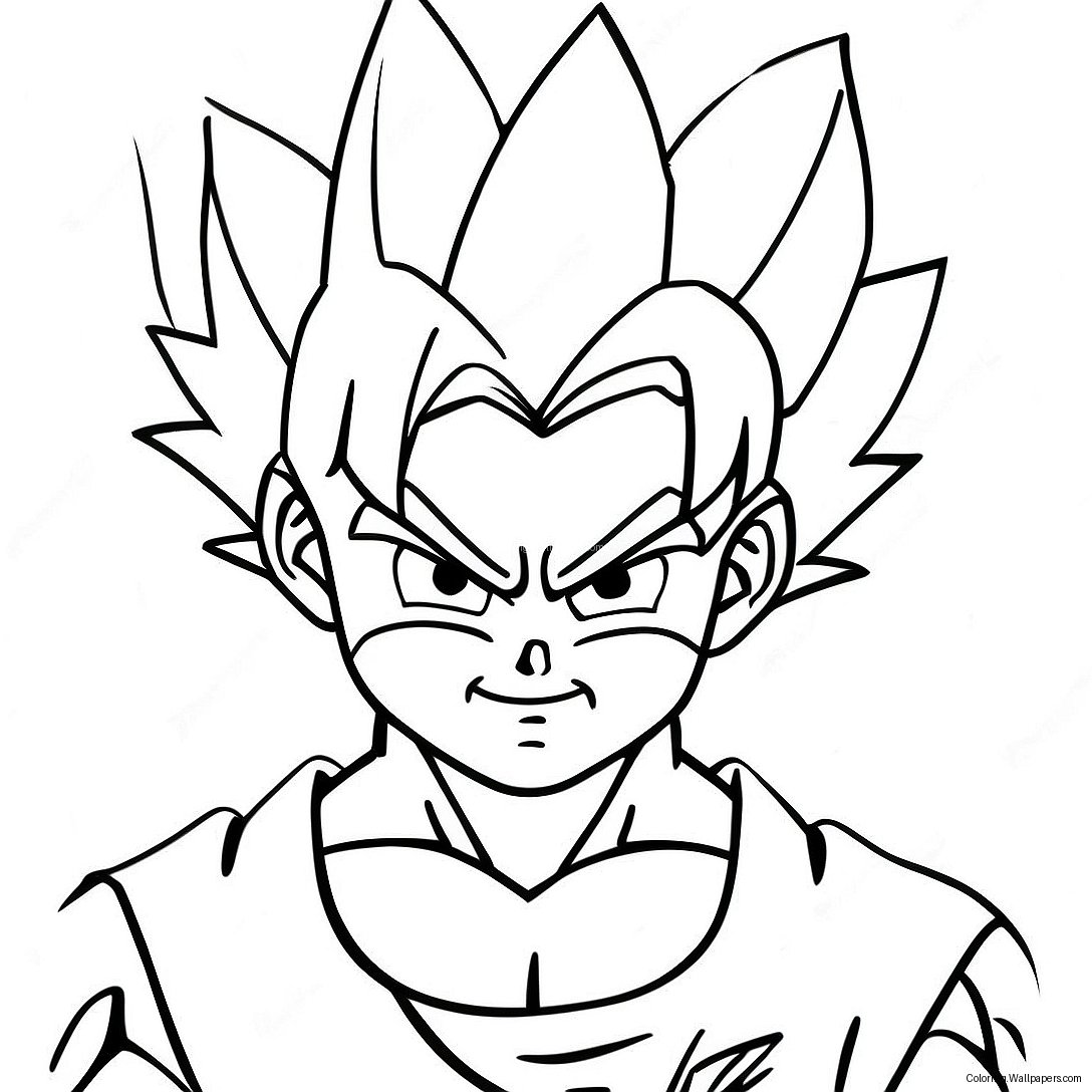 Página Para Colorear De Goten En Forma De Super Saiyan 26791