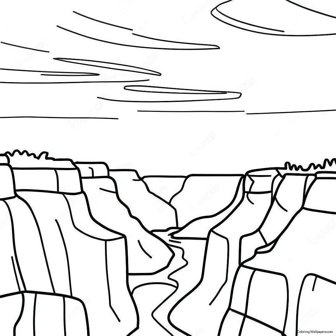 Grand Canyon Sunset Coloring Page 23379