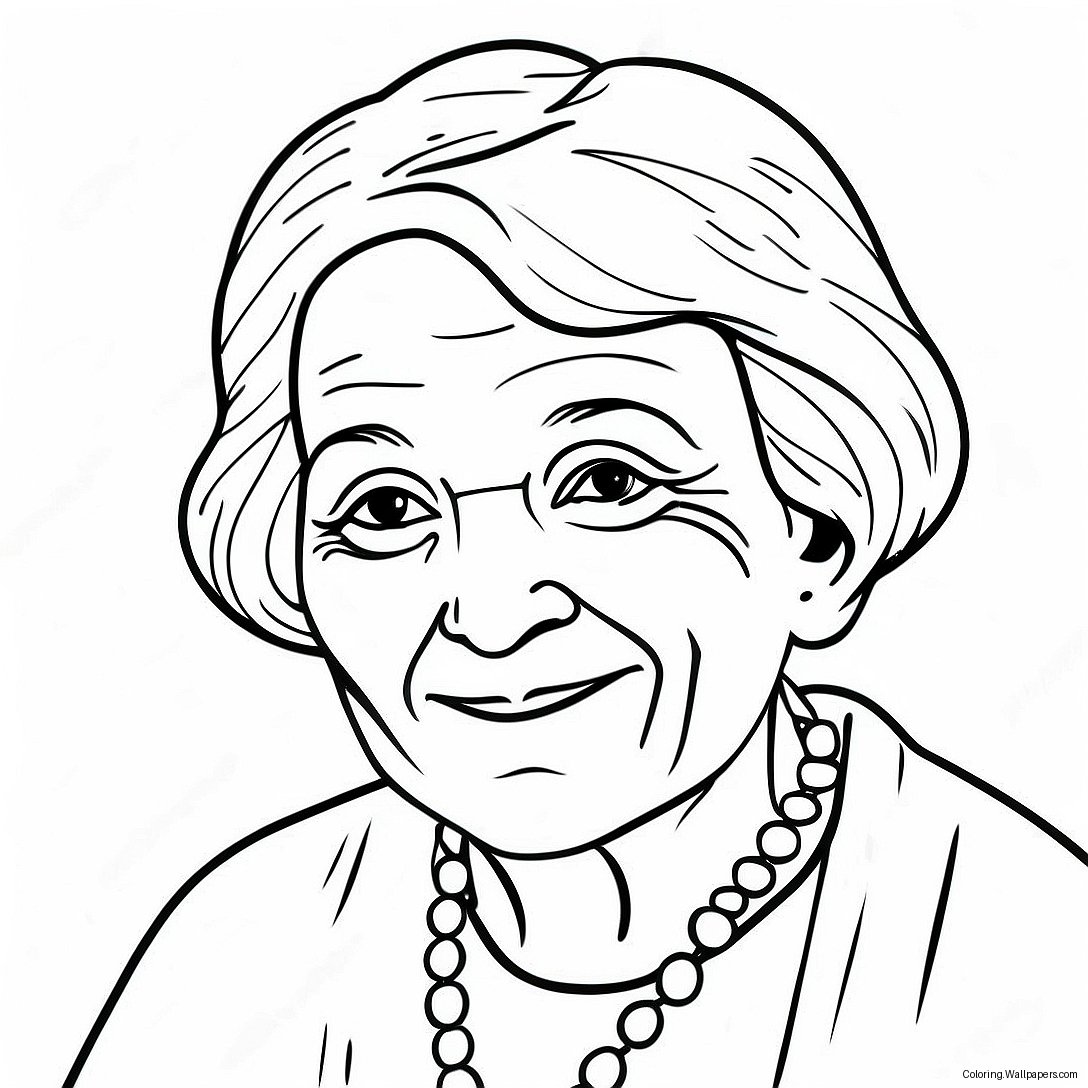 Grandma Coloring Page 8042