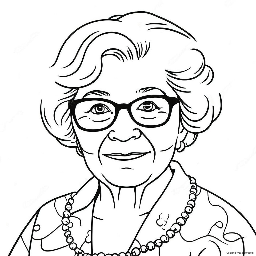 Grandma Coloring Page 8043