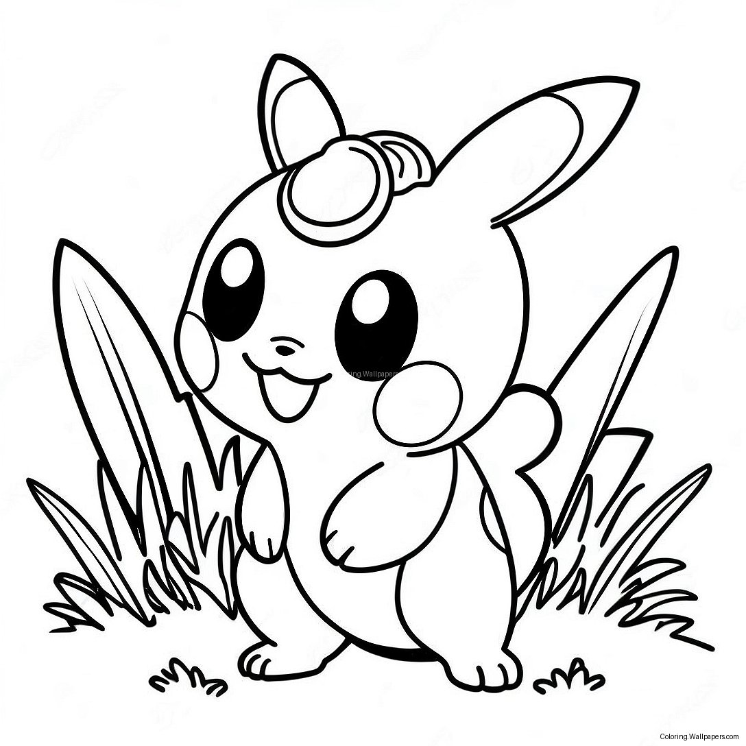 Grass Type Pokemon Coloring Page 30041
