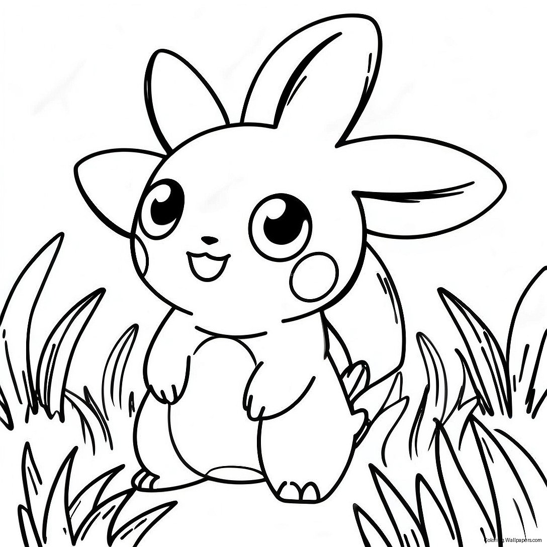 Grass Type Pokemon Coloring Page 30042