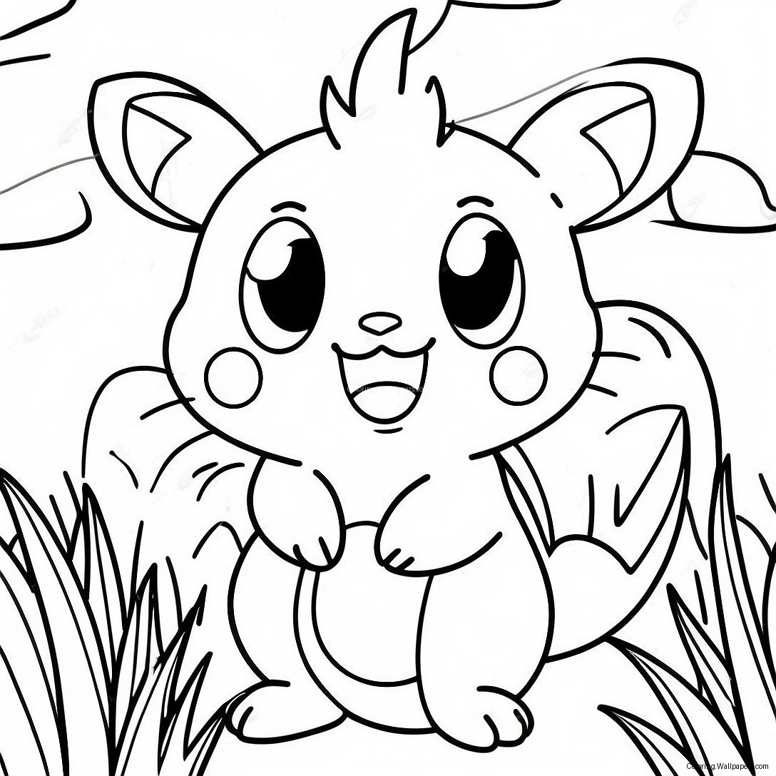 Grass Type Pokemon Coloring Page 30044