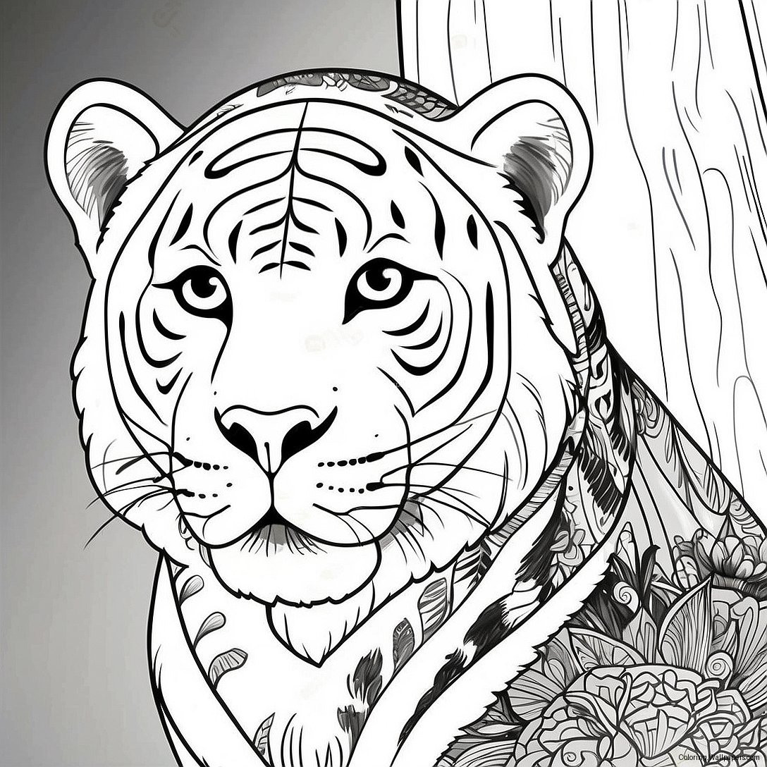 Grayscale Animal Coloring Page 33678