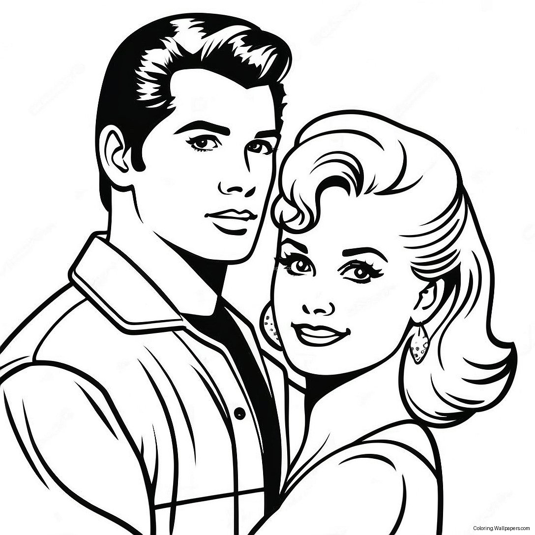 Grease Movie Poster Coloring Page 42065